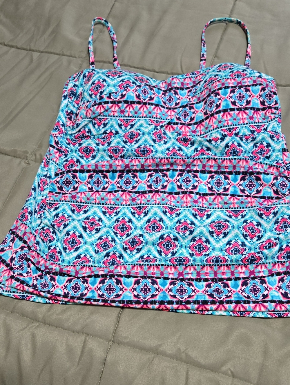 Apt. 9 Multicolor Printed Swim Top